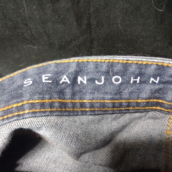 Sean John Mens Jeans Sz 38x32 Mercer Slim Straight Dark Blue Wash - Picture 4 of 4